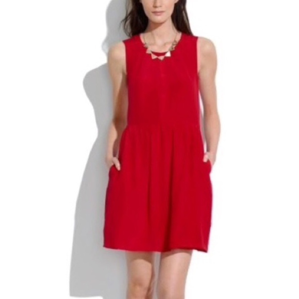 Madewell Red Sleeveless Dress